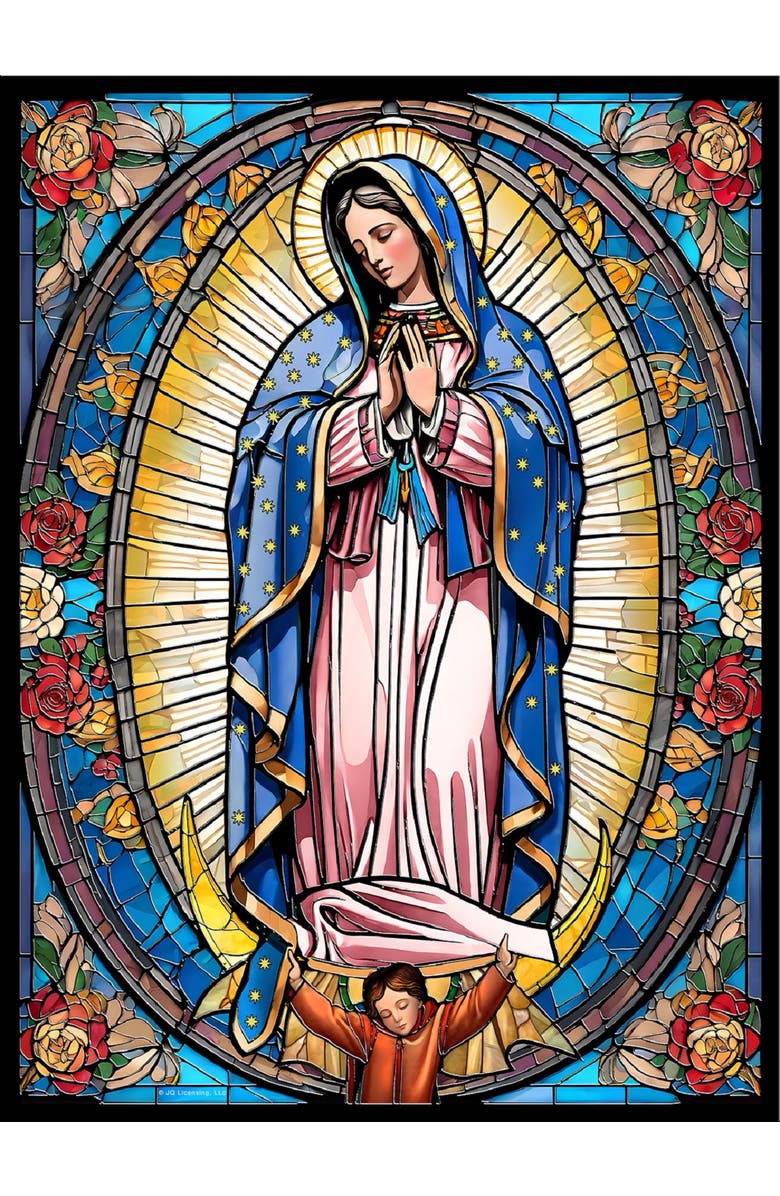 Sunsout Stained Glass Our Lady 1000 piece Jigsaw Puzzle for Adults, Alternate, color, Multicolor