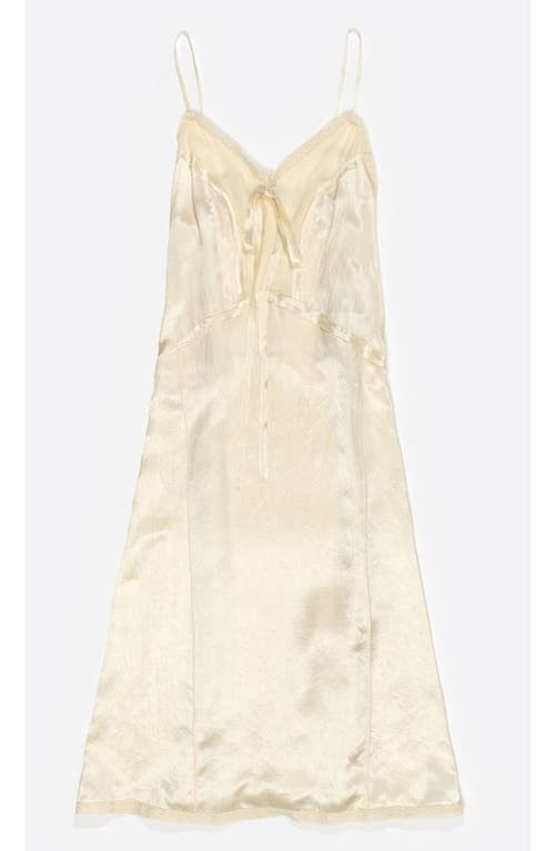 Bimba Y Lola Mixed Fabrics Straight Cut Midi Dress In White