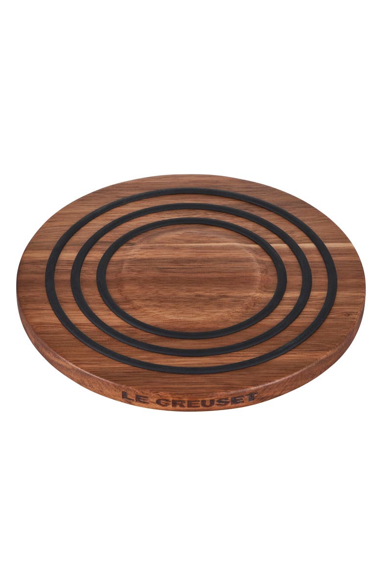 Le Creuset Magnetic Wooden Trivet, Alternate, color, Brown