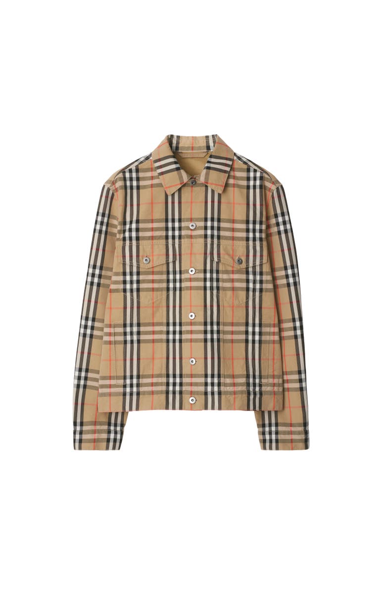 Burberry Check Cotton Jacket, Alternate, color, 