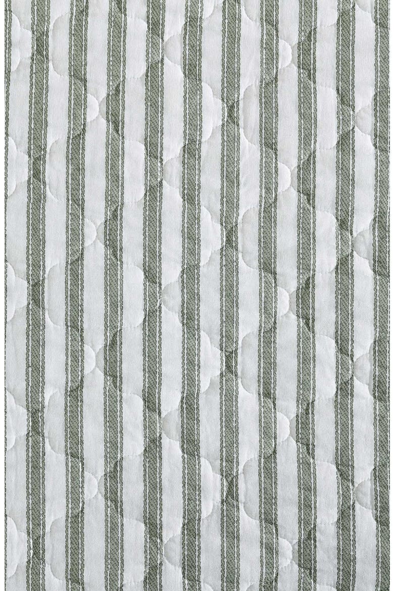 Willow Way Ticking Stripe Quilt & Sham Set, Alternate, color, LT-PASTEL GREEN