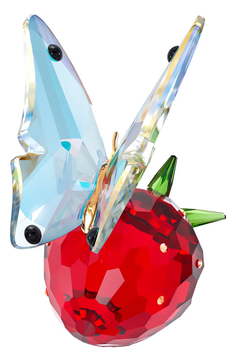 Swarovski Idyllia Crystal Butterfly & Strawberry, Alternate, color, Red