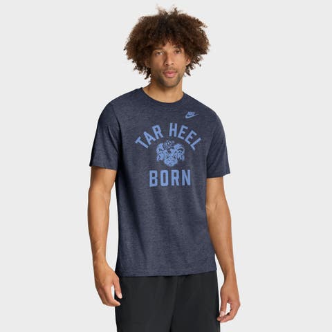 Men's Nike Heather Navy North Carolina Tar Heels Legacy Mantra Tri-Blend T-Shirt