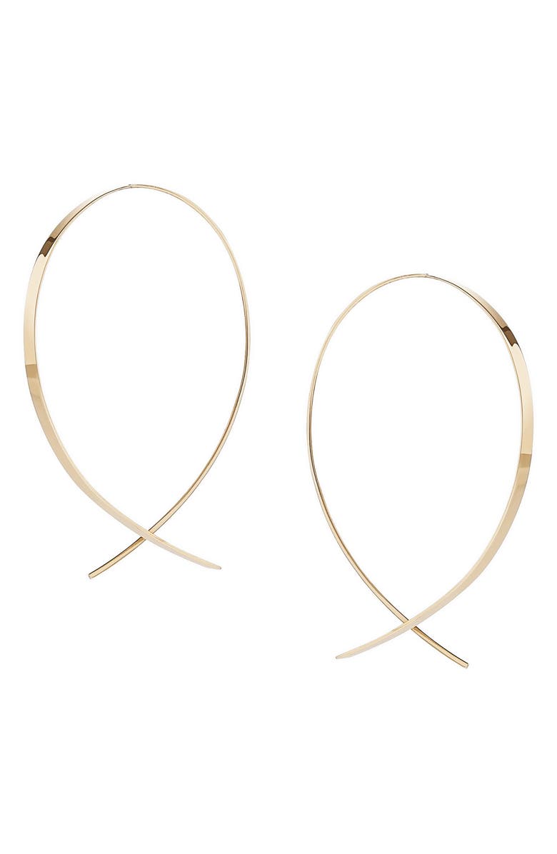 LANA 14K Gold 37mm Upside Down Hoops, Main, color, 