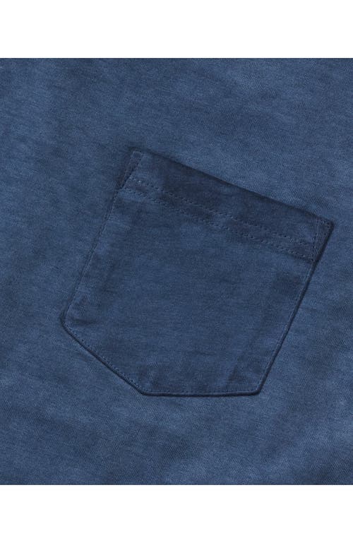 Lands' End Boys Long Sleeve Washed Pocket Shirt In Blue