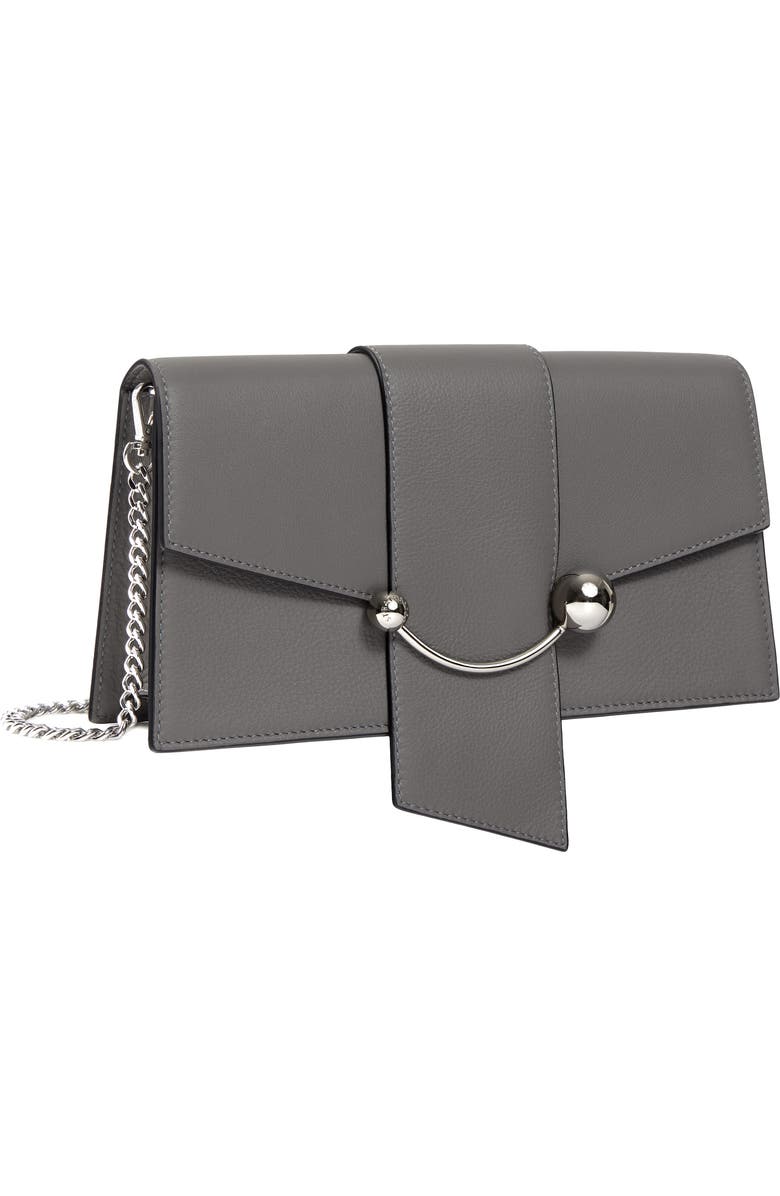 Strathberry Mini Crescent Leather Clutch, Alternate, color,