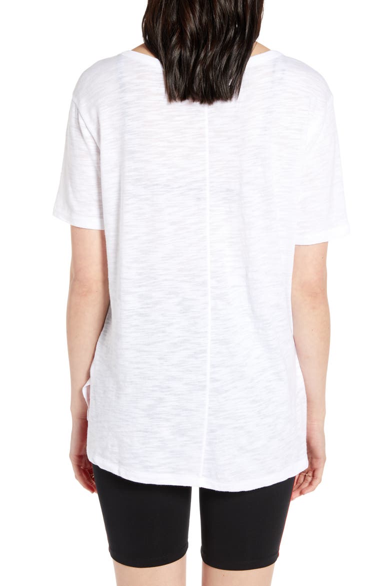 x Claudia Sulewski U-Neck Tee, Alternate, color, WHITE