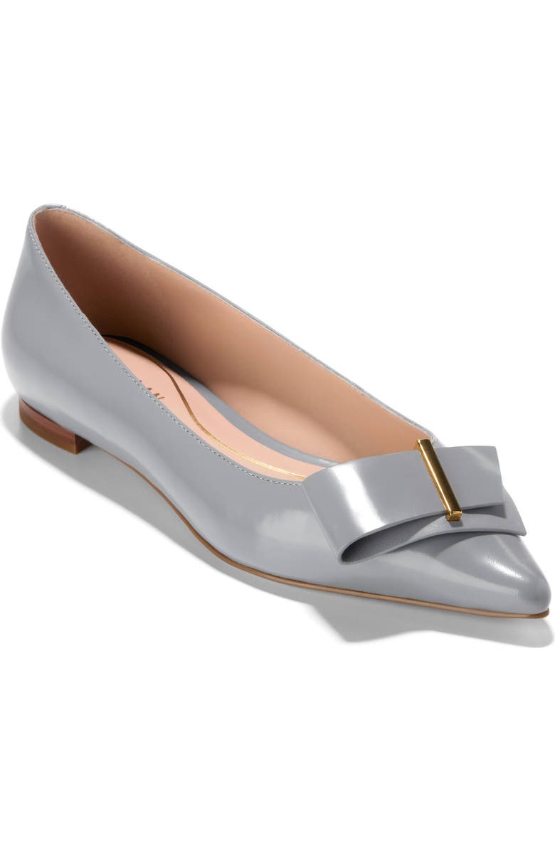 Cole Haan Felicia Bow Ballet Flat, Main, color, Frost Gray Box Leather