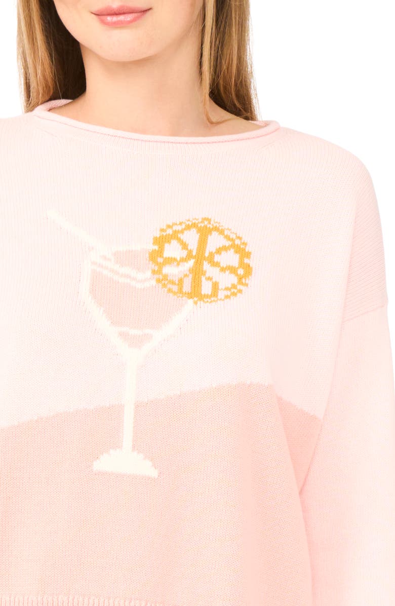 CeCe Roll Neck Sweater, Alternate, color, Pointe Shoes