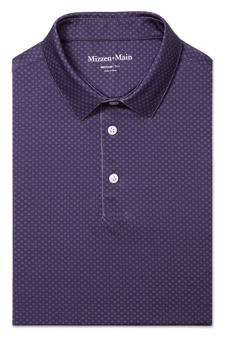 Versa Trim Fit Performance Golf Polo, Alternate, color, PASSION PURPLE CREST DOT