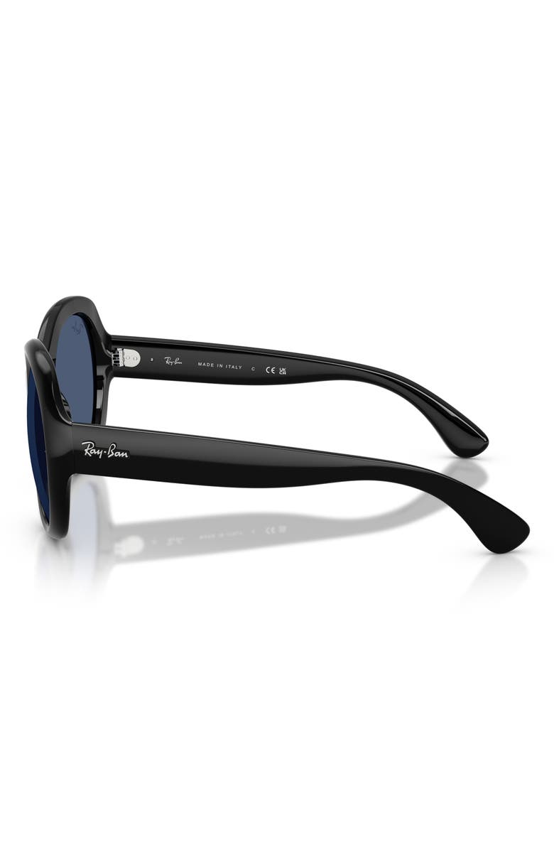 Ray-Ban 57mm Round Sunglasses, Alternate, color, Black