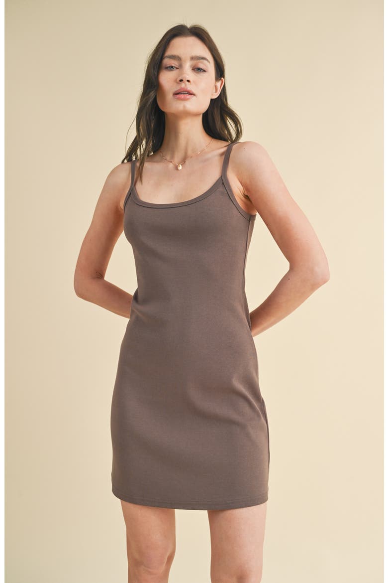 Rib Knit Minidress, Alternate, color, EXPRESSO