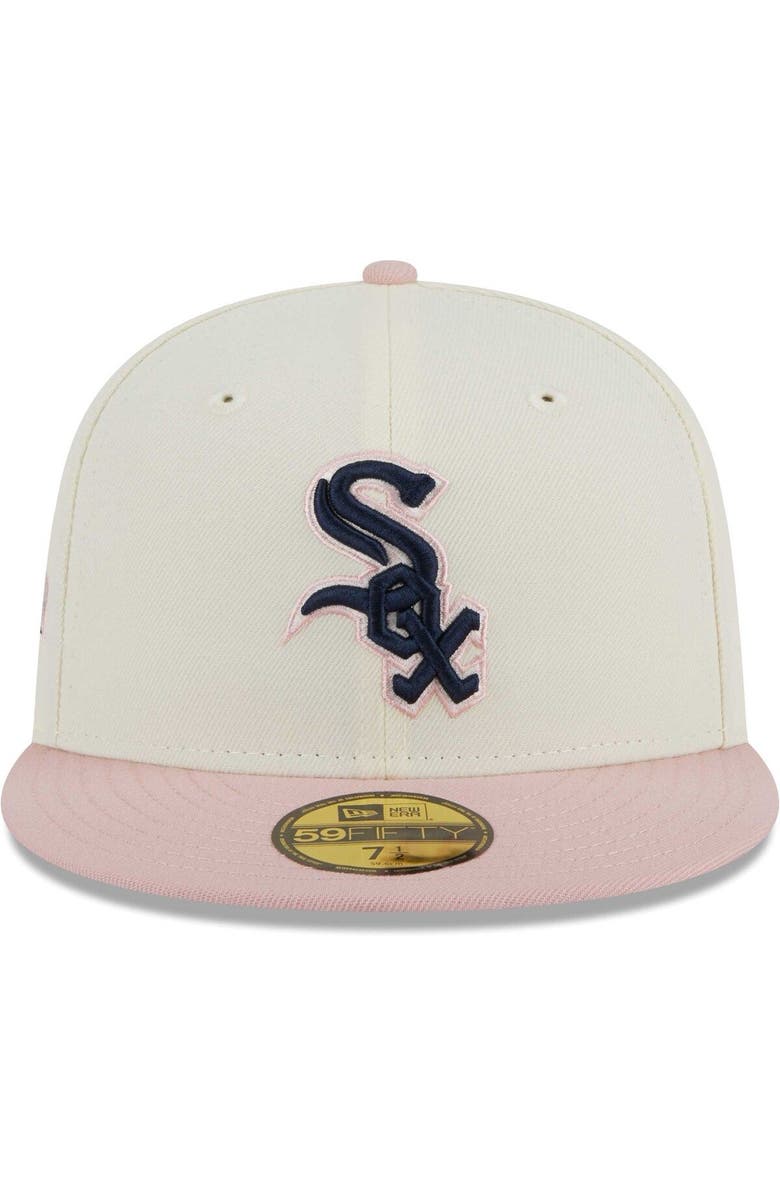 New Era Men's New Era White/Pink Chicago White Sox Chrome Rogue 59FIFTY Fitted Hat, Alternate, color, 