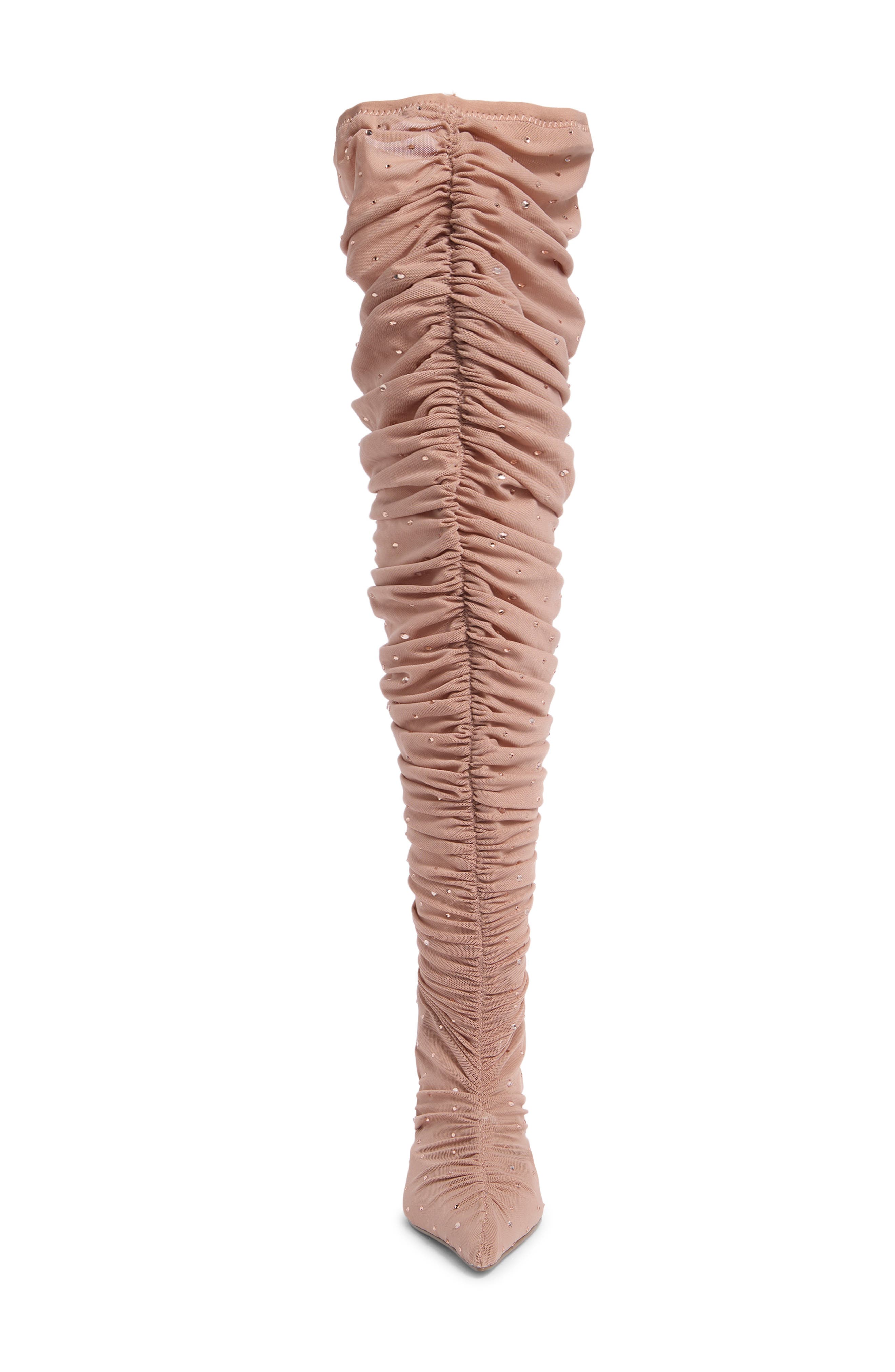 Rashida Sheer Mesh Over the Knee Boot, Alternate, color, BLUSH MESH