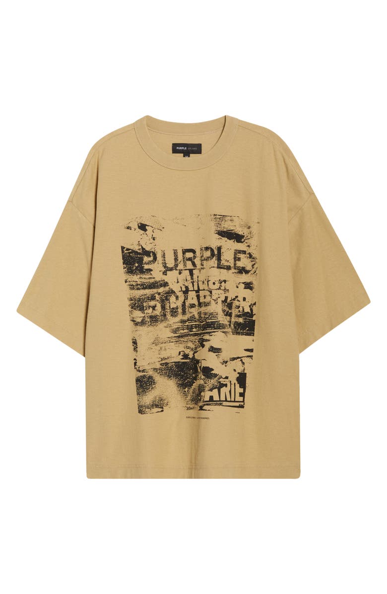 PURPLE BRAND Oversize Logo Graphic T-Shirt, Alternate, color, Tan