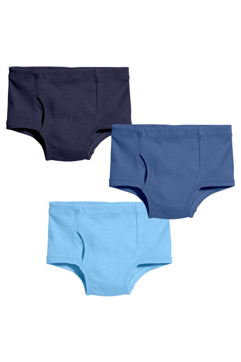 Baby Boys 100% Organic Cotton Briefs Underwear, Main, color, Navy/Smurf/Bright Lt. Blue