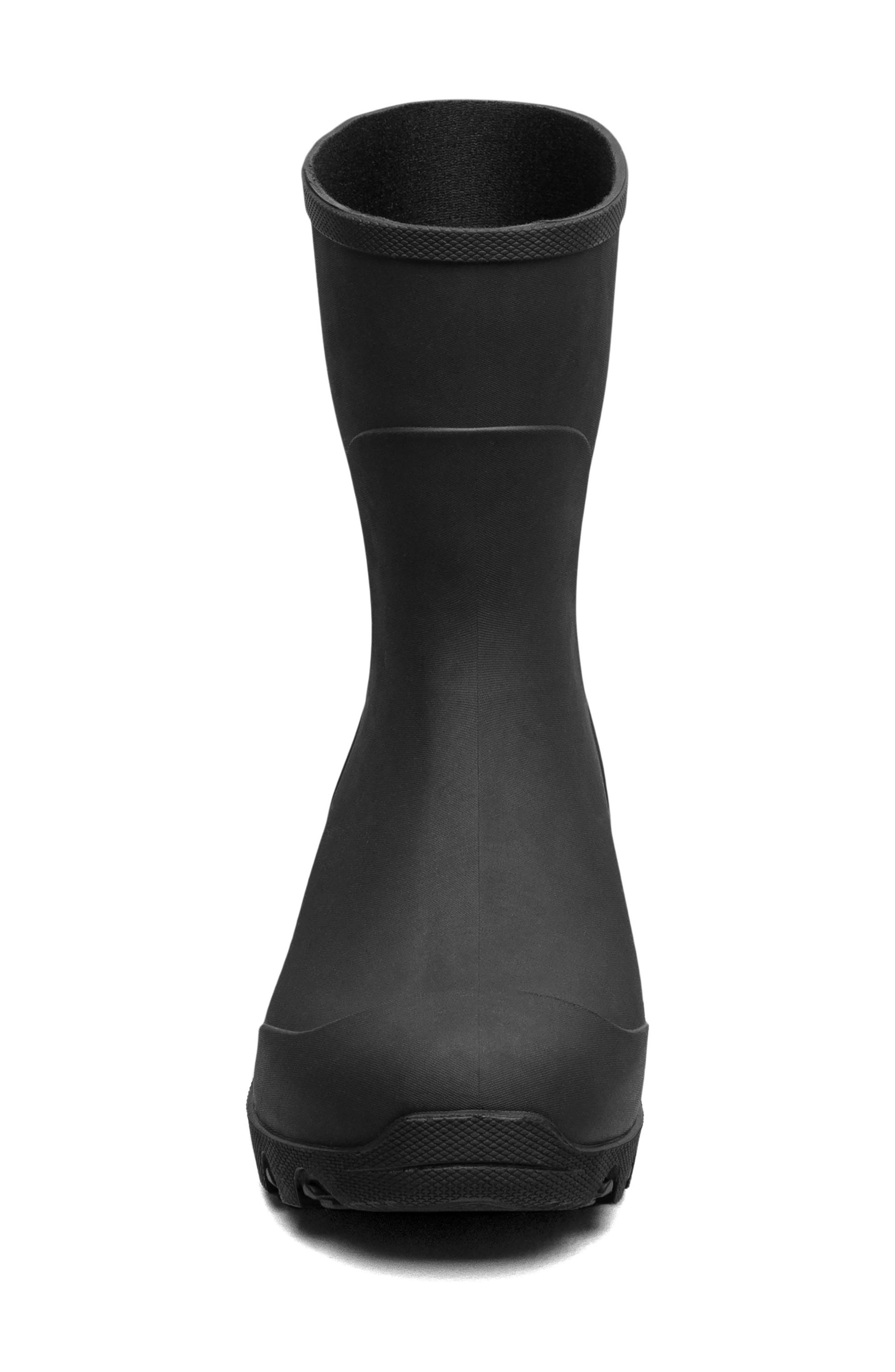 Bogs Kids' Essential Mid Waterproof Rain Boot, Alternate, color, Black