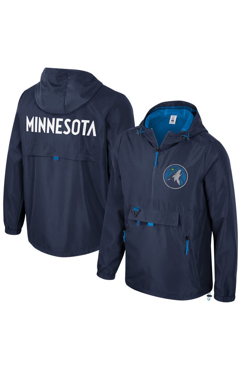 Stadium Essentials Unisex Stadium Essentials Navy Minnesota Timberwolves Compete Quarter-Zip Hoodie Jacket, Main, color, Navy