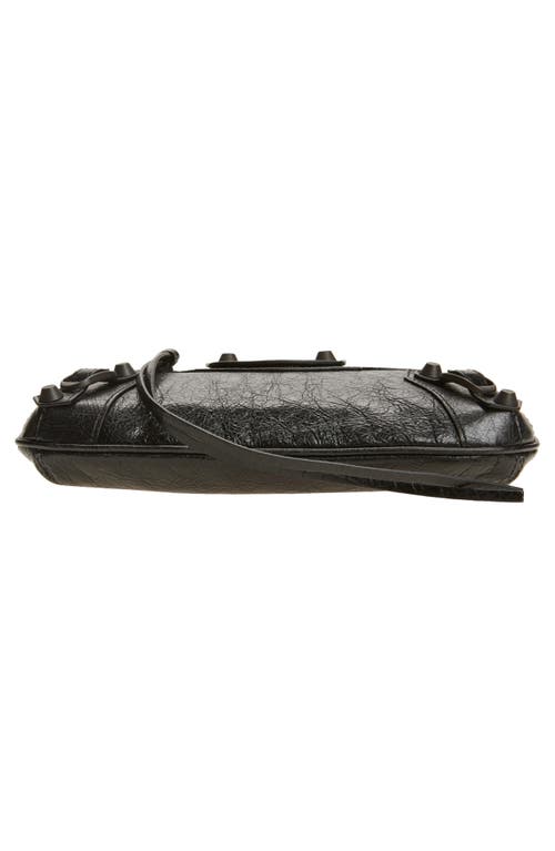 Balenciaga Le City Leather Pouch On A Strap In Black