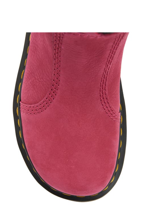 Dr. Martens Zebzag Rigger Slip On Nubuck Boots In Pink