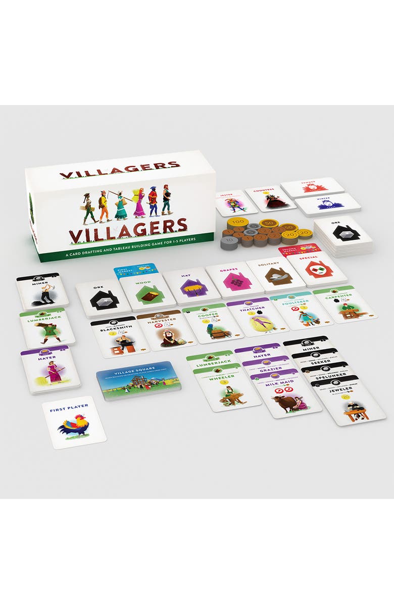 Sinister Fish Games Villagers Shifting Seasons Expansion A Card Drafting & Tableau Building Game 10+, Alternate, color, Multicolored