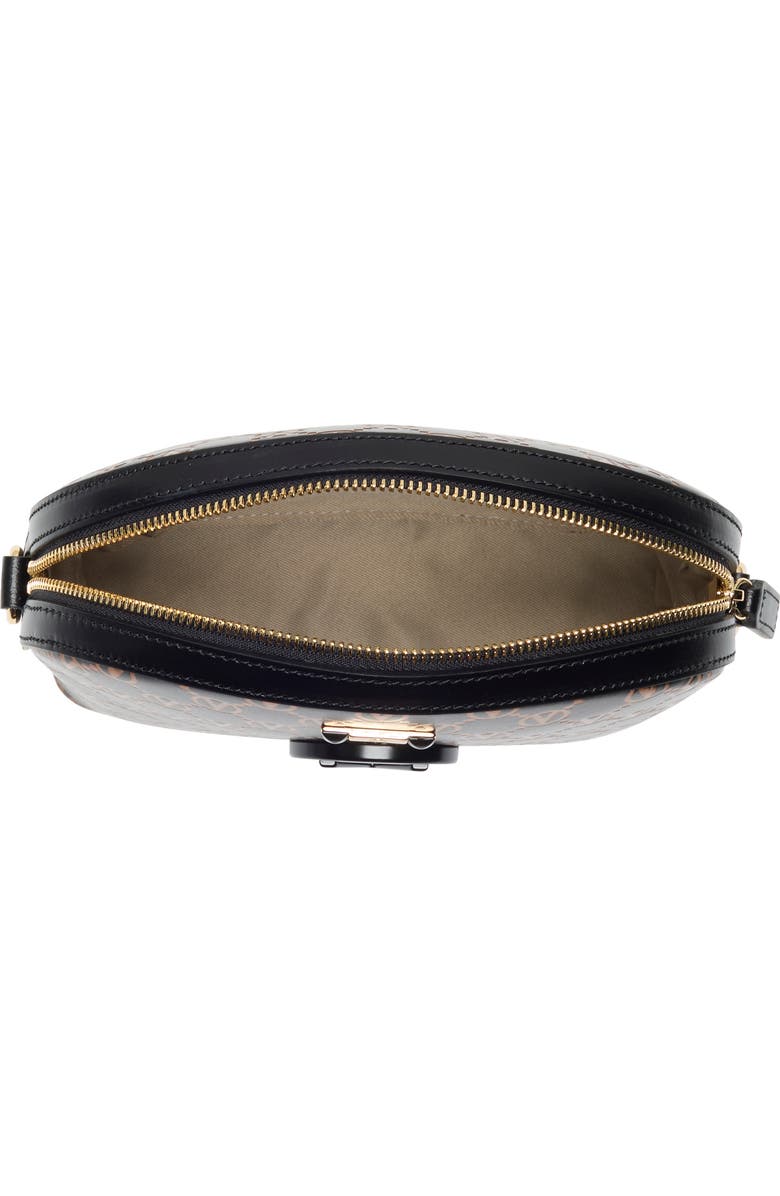 VALENTINO BY MARIO VALENTINO Diana Monogram Leather Crossbody Bag, Alternate, color, Black