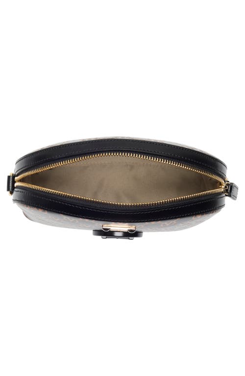 Valentino By Mario Valentino Diana Monogram Leather Crossbody Bag In Black