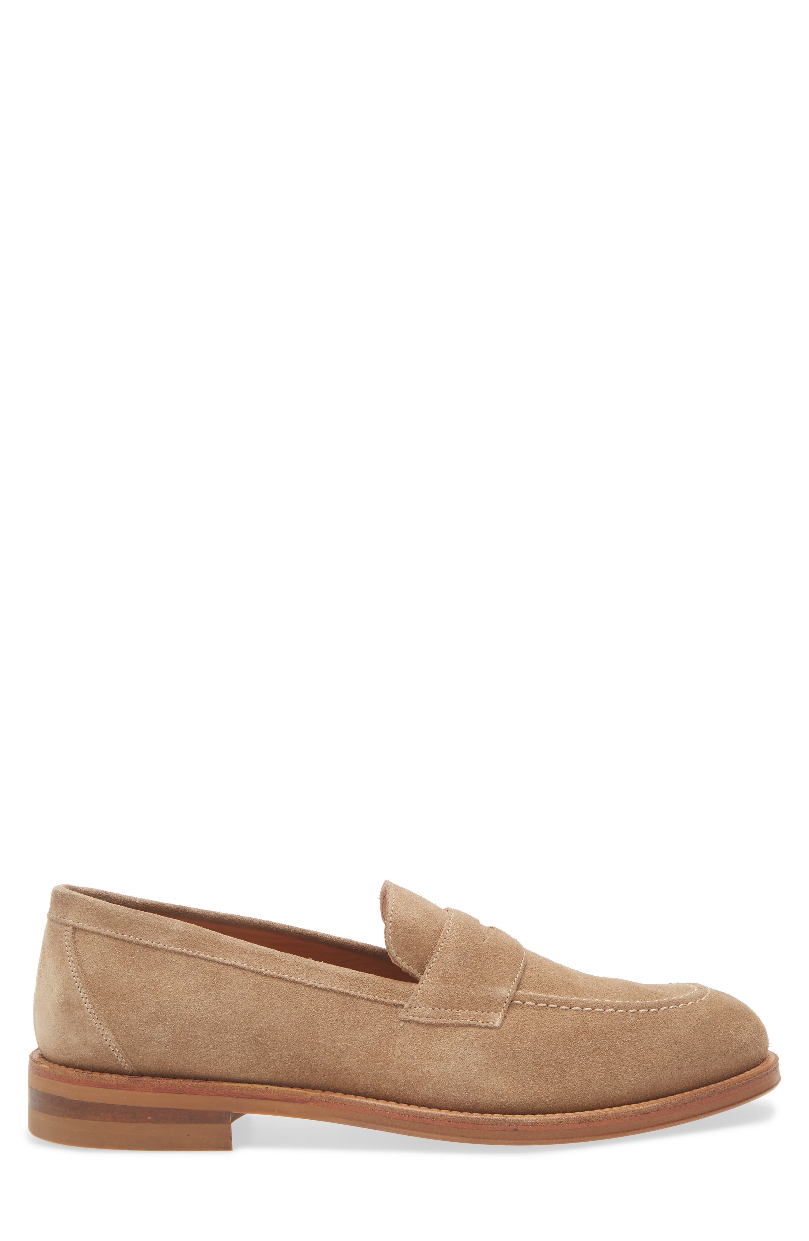 Porto Penny Loafer, Alternate, color, SAND SUEDE