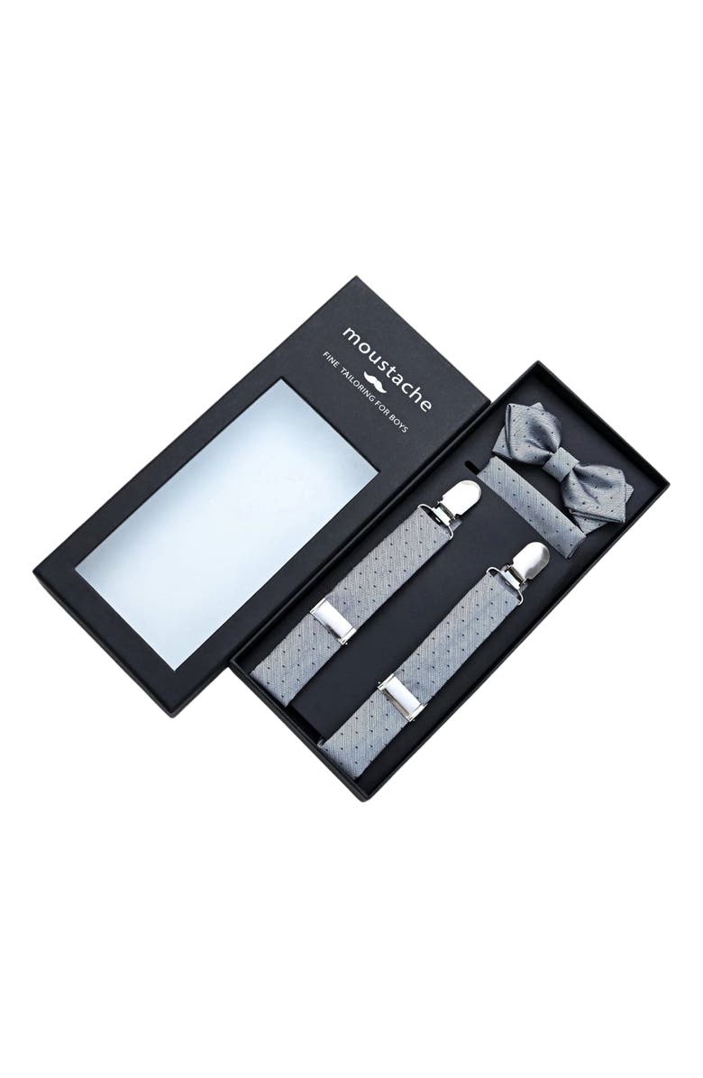 MOUSTACHE Dotted Suspender Set, Alternate, color, Silver
