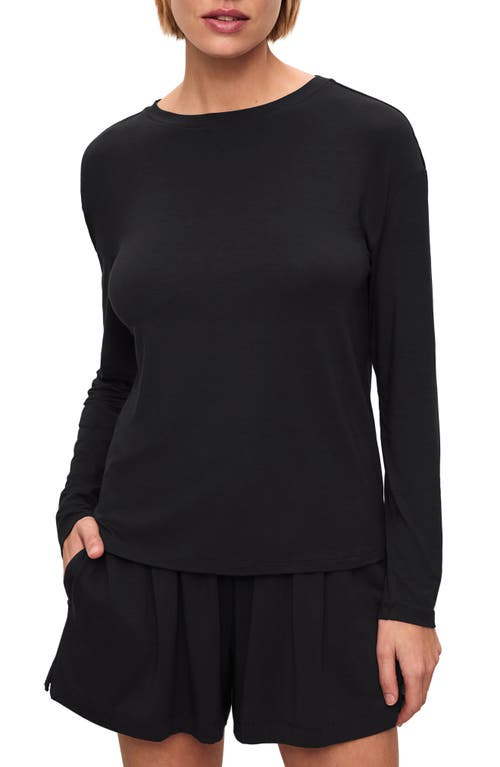 Eberjey Gisele Stretch Modal Pajama Top In Black