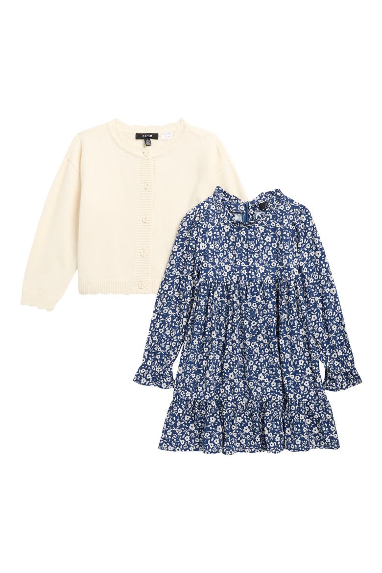 Kids' Cardigan & Dress Set, Main, color, ECRU
