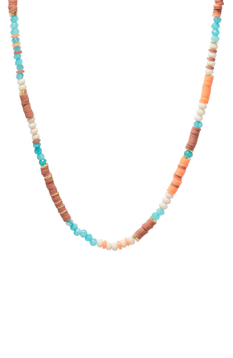 gorjana Blair Beaded Gemstone Necklace, Main, color, 