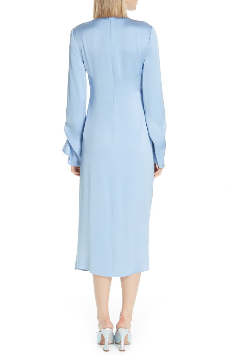 Sies Marjan Noemi Satin Pickup Detail Midi Dress, Alternate, color, 