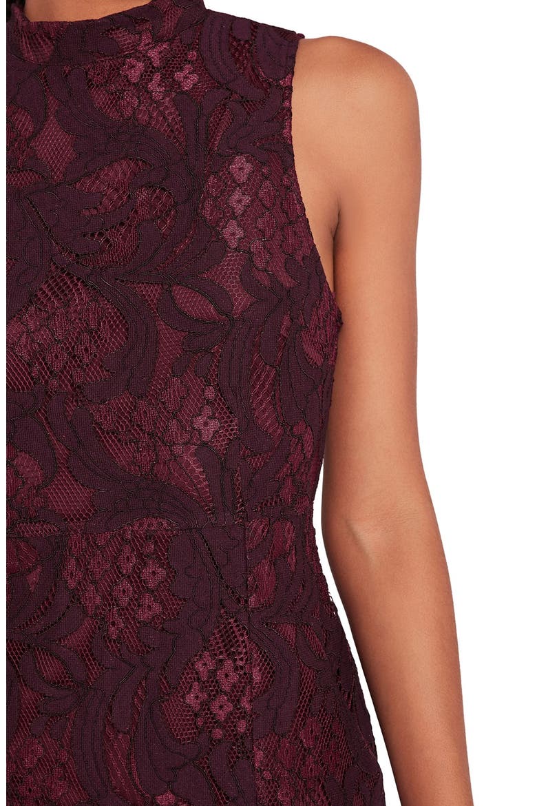 Lace Midi Dress, Alternate, color, PLUM