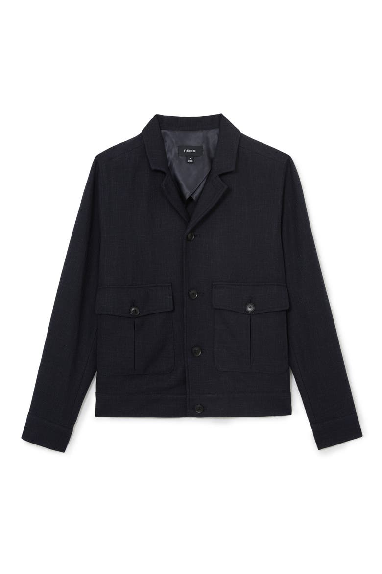 Gandine Textured Hopsack Jacket, Alternate, color, NAVY