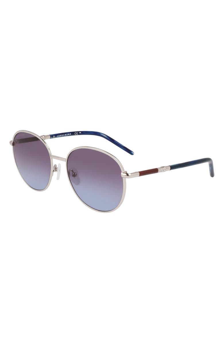 Longchamp 53mm Gradient Round Sunglasses, Alternate, color, Gold