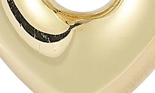 Ember Fine Jewelry Heart Drop Huggie Hoop Earrings In Gold