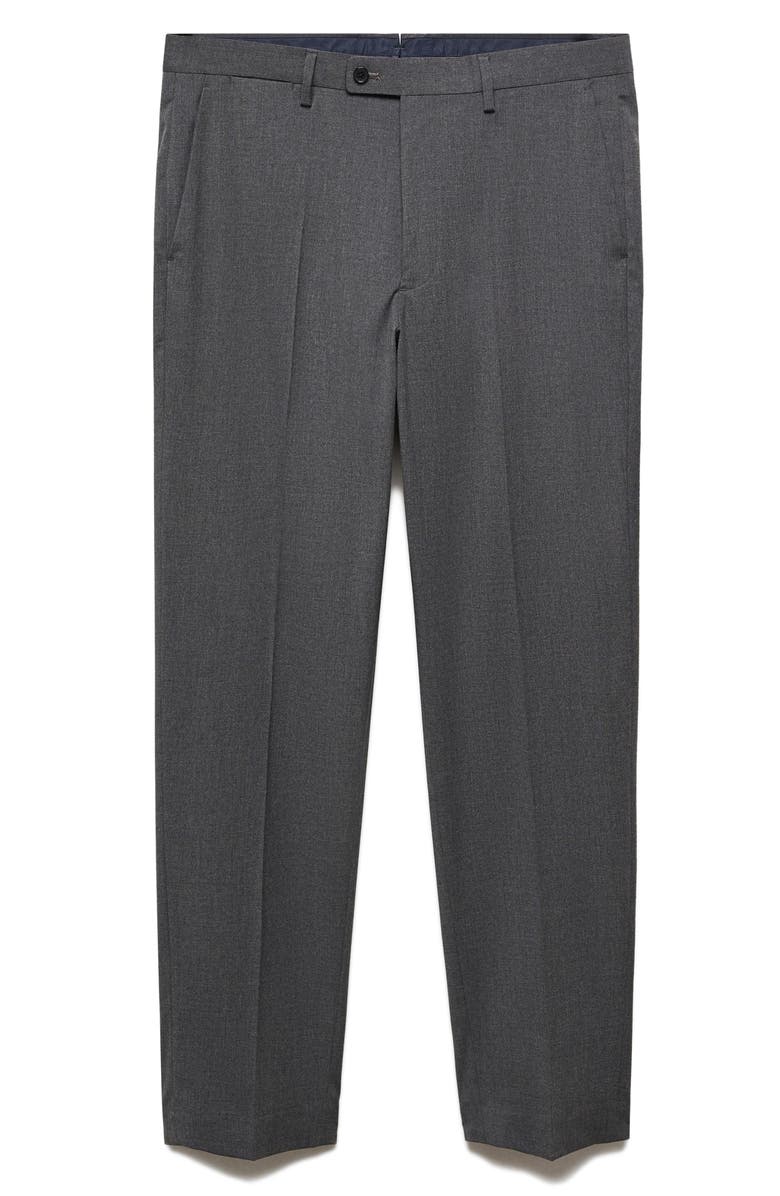 MANGO Slim Fit Dress Pants, Alternate, color, Grey