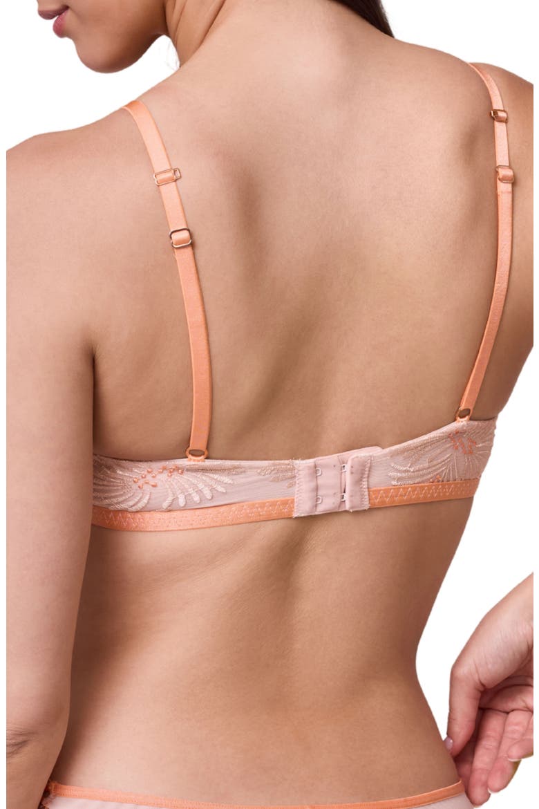 Tangerine Dream Wire Free Bra, Alternate, color, CHAMPAGNE/ TANGERINE