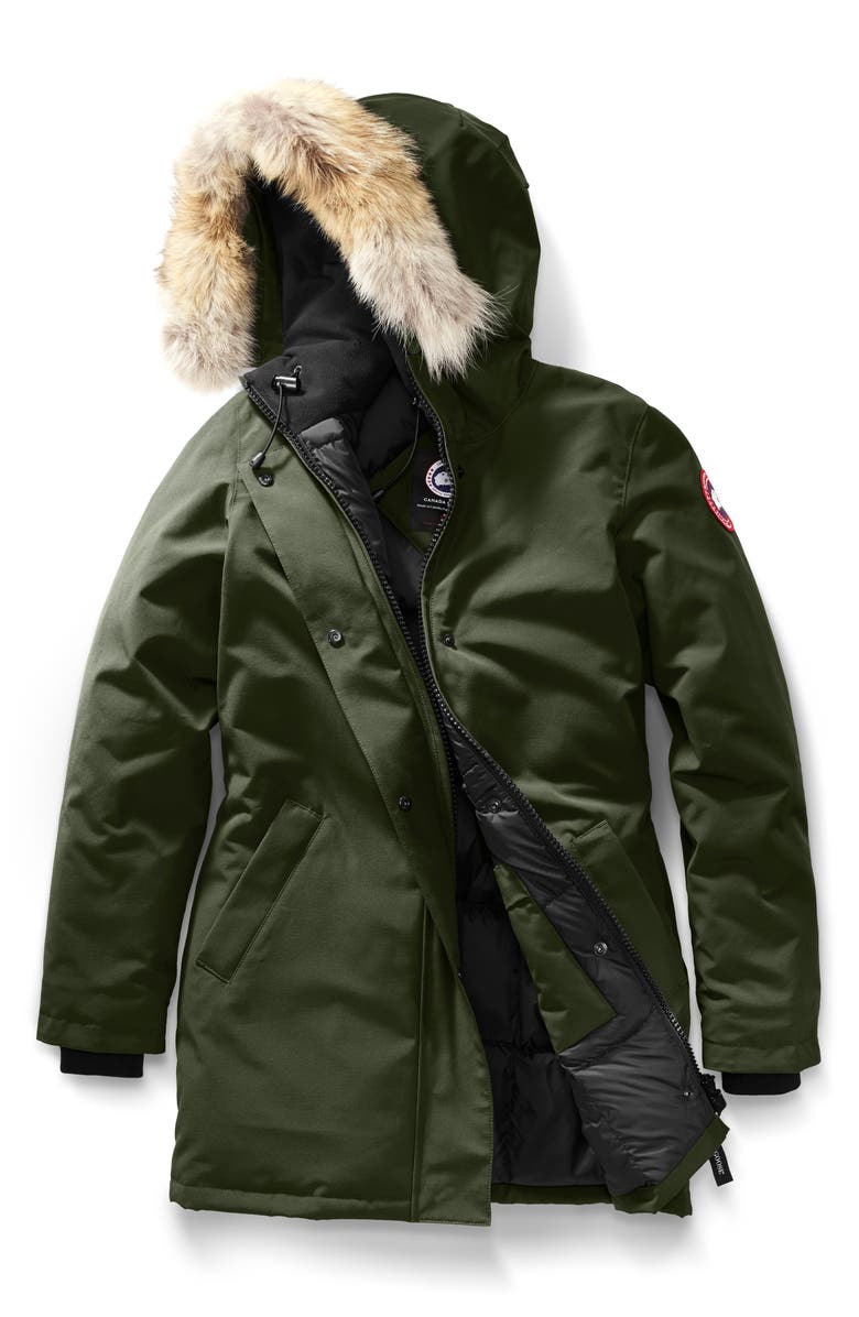 Canada Goose Victoria Fusion Fit Down Parka with Genuine Coyote Fur Trim, Alternate, color,