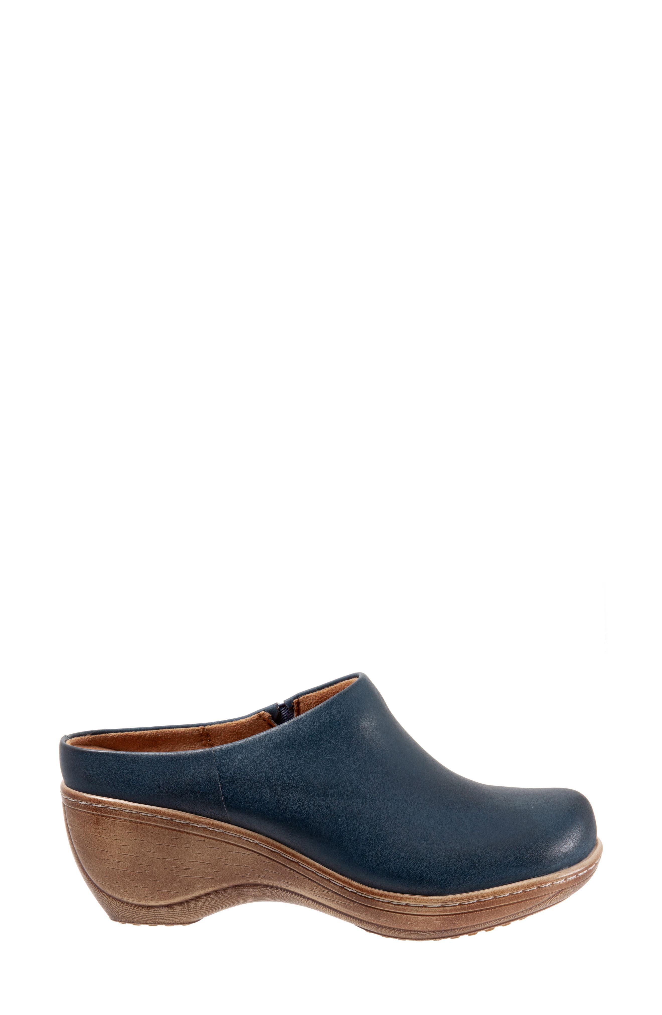Madison Clog, Alternate, color, NAVY LEATHER