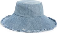 Treasure & Bond Fray Edge Denim Bucket Hat
