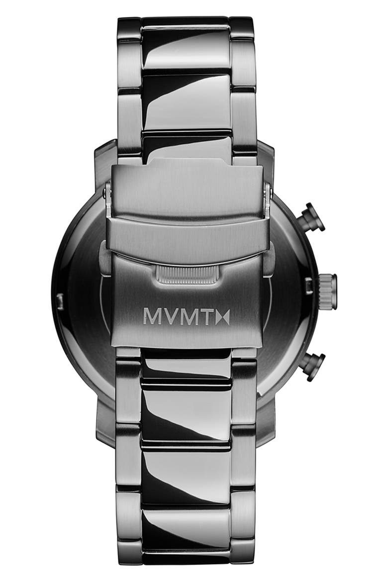 Chronograph Bracelet Watch, 45mm, Alternate, color, BLACK