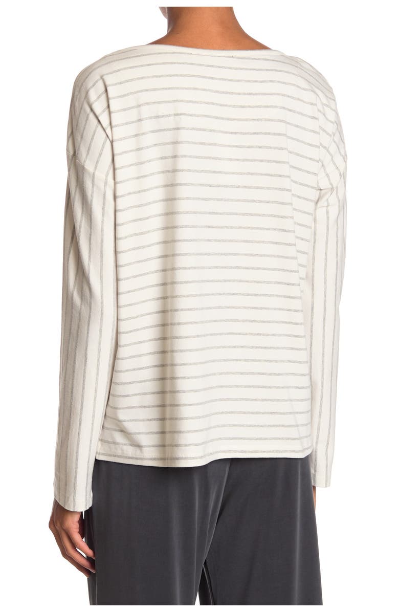 French Connection Rosana Striped Boatneck Long Sleeve T-Shirt, Alternate, color, 