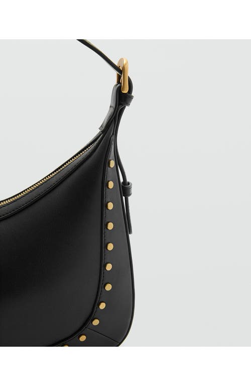 Mango Small Studded Faux Leather Shoulder Bag