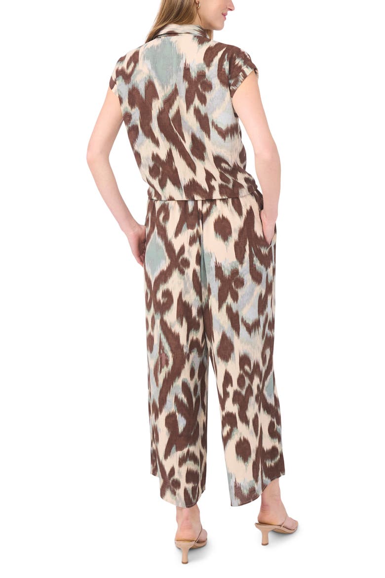 Crinkle Wide Leg Pants, Alternate, color, MOCHA BROWN