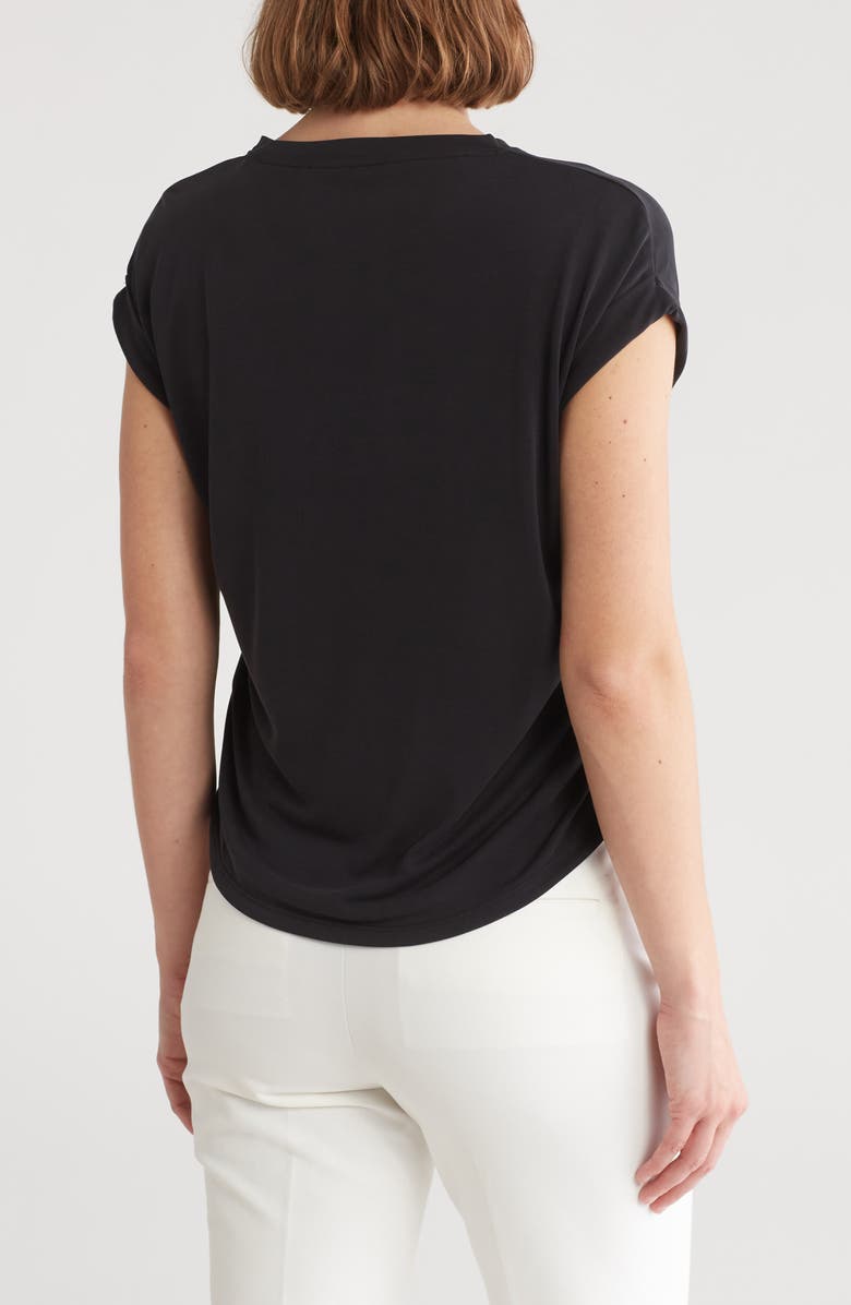 INDUSTRY REPUBLIC CLOTHING Side Ruched Top, Alternate, color, Black