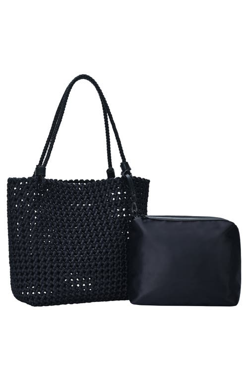 Madison West Knot Handle Woven Tote Bag