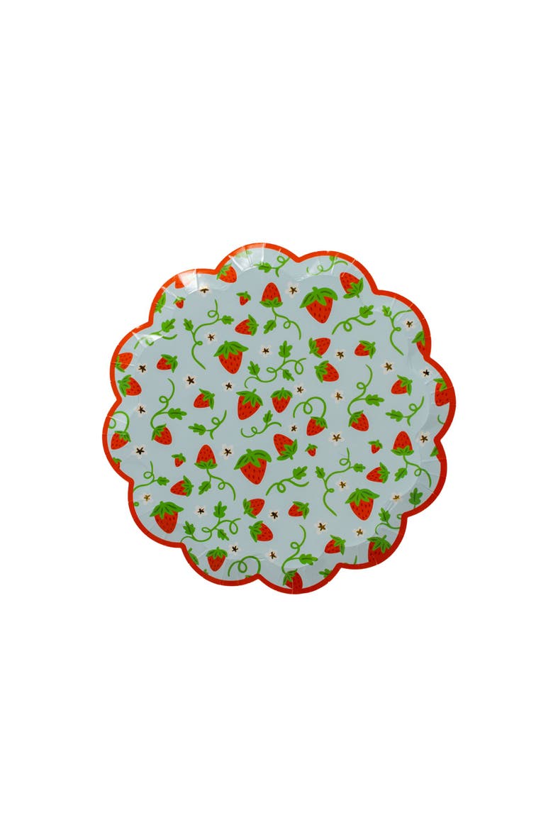 Strawberry Picnic Scalloped Small Plates, Main, color, Assorted Pre-Pack