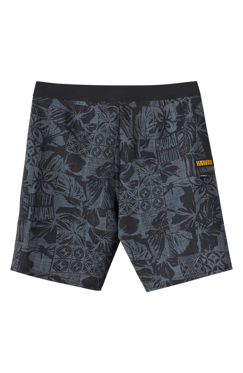 O'Neill Kids' Hyperfreak Heat Hawaii Swim Trunks, Alternate, color, 